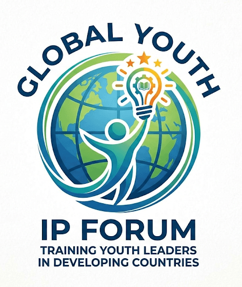 Global Youth IP Forum logo — globe, youth figure, and lightbulb with the tagline Training Youth Leaders in Developing Countries.